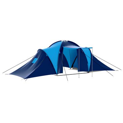 Polyester Camping Tent 9 Persons Blue-Dark Blue