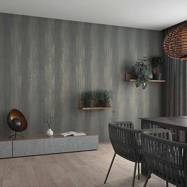Noordwand Wallpaper Metallic Grey Nonwoven Large Durable Wallpaper