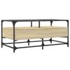 vidaXL Coffee Table Sonoma oak Engineered wood, steel, glass