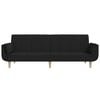 vidaXL Sofa Bed Black 100% polyester, wood, foam 2-Seater