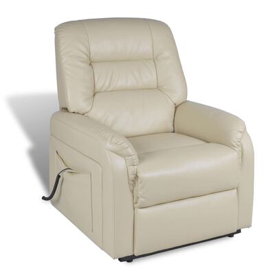 vidaXL Stand-up Armchair Beige Faux Leather