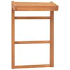 vidaXL Towel Rack Natural Teak Solid Teak Wood Towel Rack Rectangular