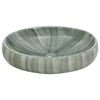 vidaXL Countertop Basin Green Oval 23.2x15.7x5.9" Ceramic