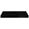 vidaXL Wall Shelf Set of 4 High gloss black Honeycomb MDF, metal