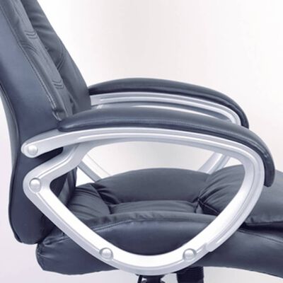 Black Office Chair Real Leather