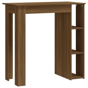 vidaXL Bar Table Brown oak Engineered wood Medium Bar Table