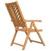 vidaXL Reclining Garden Chair Set of 2 Natural wood color