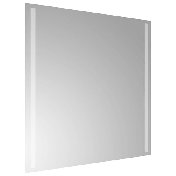 vidaXL LED Bathroom Mirror Cool White Glass 23.6 x 23.6 in Bath Mirror