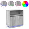 vidaXL LED Sideboard Grey Sonoma 27.95 x 13.58 x 29.53 in