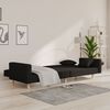 vidaXL Sofa Bed Black Fabric (100% polyester), wood, plastic 2-seater size