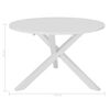 vidaXL Dining Table White Solid rubber wood, MDF