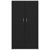 vidaXL Book Cabinet Black Engineered wood, MDF 59.1 in tall, 32.5 in wide
