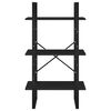 vidaXL Storage Shelf Black Metal Medium Storage Shelf Rectangular