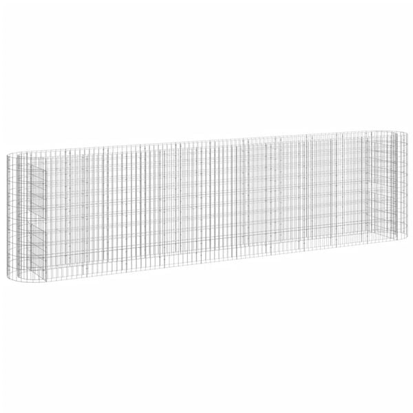 vidaXL Gabion Raised Bed Silver Galvanized Steel Extra Large Durable