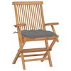 vidaXL Garden Chair Set of 2 Teak Wood Medium Foldable Garden Chair