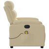 vidaXL Electric Massage Recliner Chair Cream Polyester, Foam, Metal, Plywood