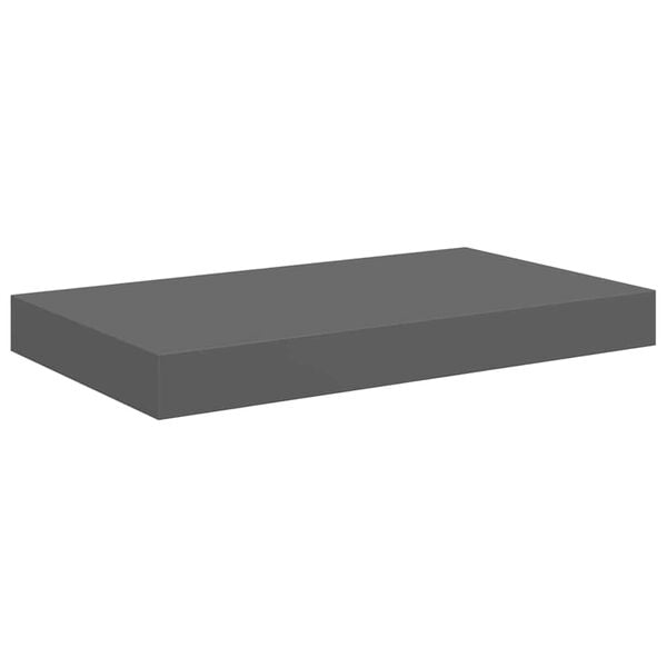 vidaXL Wall Shelf High gloss grey Honeycomb MDF Small Wall Shelf