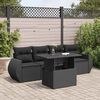 vidaXL Garden Sofa Set Black