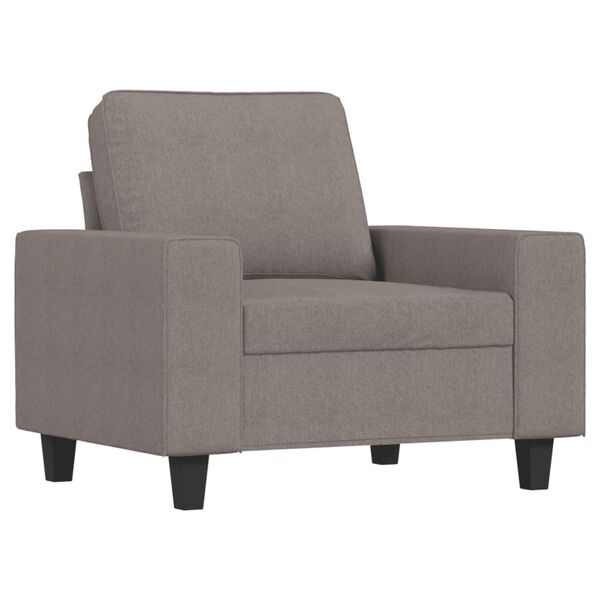 vidaXL Sofa Set Taupe Polyester, Metal, Textilene, Plywood