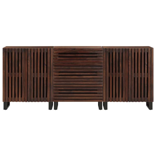 vidaXL Sideboard Brown Solid mango wood, steel Medium Sideboard