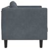 vidaXL Dark Grey Velvet Sofa Chair Plush Armchair Single Seating