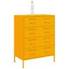 vidaXL Sideboard Mustard yellow Steel 26.8 in x 15.4 in x 35.0 in