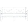 vidaXL Daybed With Trundle White Steel Single Daybed With Trundle