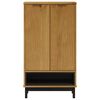 vidaXL Shoe Cabinet Oak Color Solid pine wood, plastic Medium