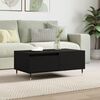 vidaXL Coffee Table Black Engineered wood, metal 35.4 x 19.7 x 14.4 in