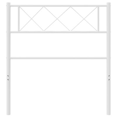 vidaXL Metal Headboard White 39.4"