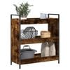 vidaXL Kitchen Trolley Smoked Oak 27.6"x11.8"x32.3" Engineered Wood