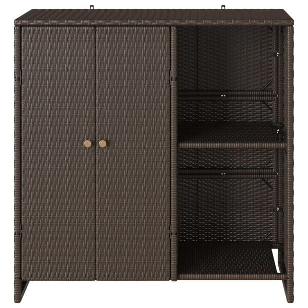 vidaXL Storage Cabinet with Door Brown 39.37 x 14.17 x 40.16 in Rattan