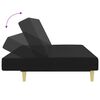 vidaXL Sofa Bed Black Fabric (100% polyester), wood, plastic 2-seater