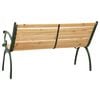 vidaXL Garden Bench Natural Wood Solid firwood 48.4 in wide Durable
