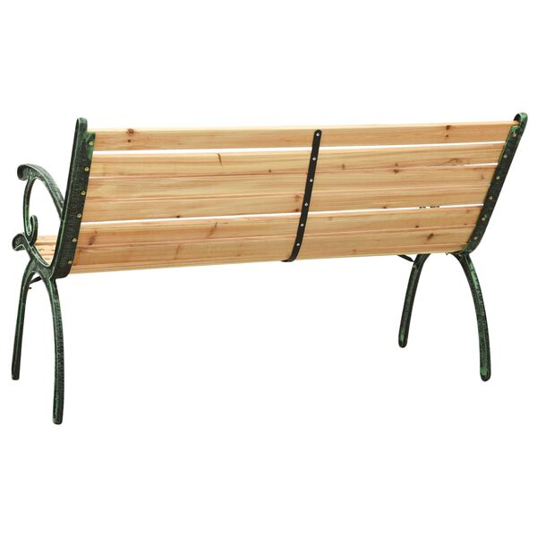 vidaXL Garden Bench Natural Wood Solid firwood 48.4 in wide Durable