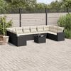 vidaXL Garden Sofa Set Black