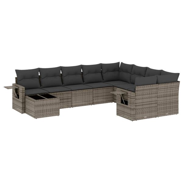 vidaXL Garden Sofa Set Grey