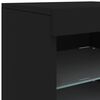 vidaXL Sideboard Black Engineered wood, Glass Medium Sideboard