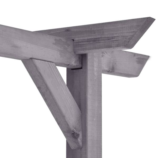 vidaXL Pergola Grey Treated Pinewood 157.5 in long Durable