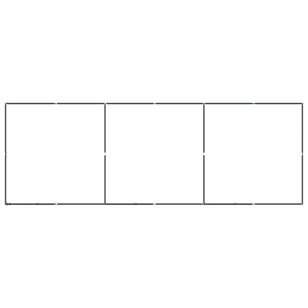 vidaXL Dog Kennel Black Powder-Coated Steel 11.1 m² Dog Kennel