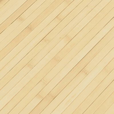 Close-up of bamboo slats laid diagonally with light wood tone