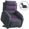 vidaXL Electric Stand Up Massage Recliner Chair Dark gray
