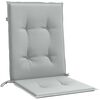 vidaXL Lowback Chair Cushion Set of 6 Melange light gray 100% polyester