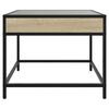 vidaXL Coffee Table Sonoma oak Engineered wood, glass 27.6 x 19.7 in