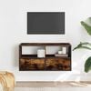 vidaXL TV Cabinet Smoked Oak Engineered Wood 31.5 in TV Cabinet