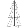 vidaXL Christmas Cone Tree 160 LEDs Indoor and Outdoor 3x4 ft
