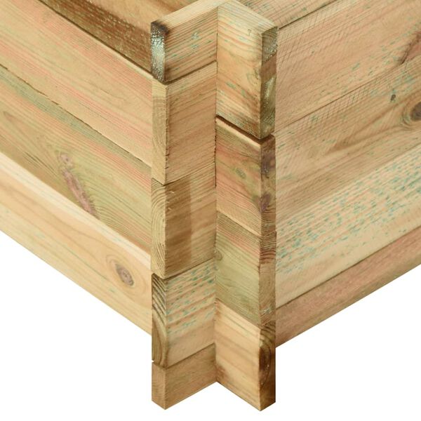 vidaXL Planter Green Solid pine wood 47.2 x 47.2 in Durable Planter