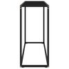 vidaXL Console Table Black Tempered Glass, Powder-Coated Steel Medium