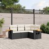 vidaXL Garden Sofa Set Black, Cream White