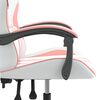 vidaXL Gaming Chair White and Pink Faux Leather